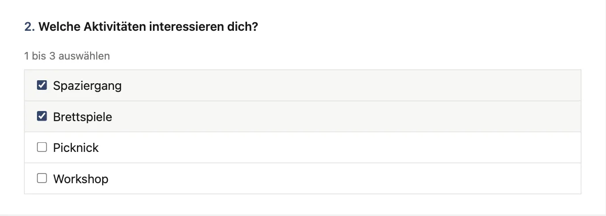 Frage mit Zustimmungswahl