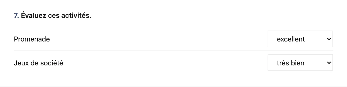 Question à mentions