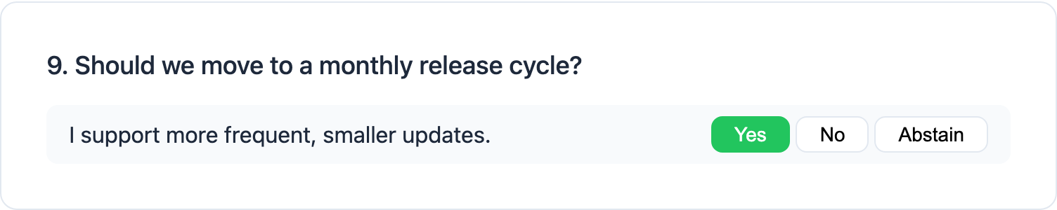 Yes/No/Abstain Question